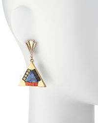 Lulu Frost | Blue Petra Triangle Mosaic Drop Earrings | Lyst