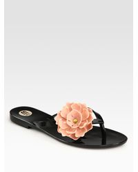 Melissa | Black Harmonic Flower Flip Flop Sandals | Lyst