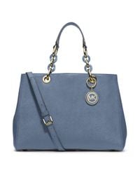 MICHAEL Michael Kors | Blue Medium Satchel | Lyst