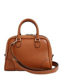 Loewe | Brown Small Amazona 75 Grained Leather Bag | Lyst