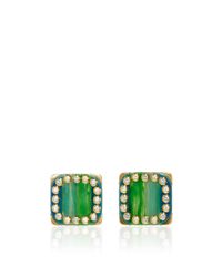 Mark Davis | Multicolor Bakelite Post Earrings With Blue Sapphire | Lyst