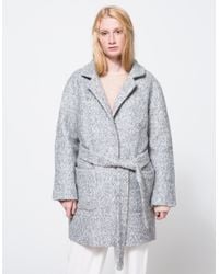 Ganni | Natural Washington St. Wrap Coat | Lyst