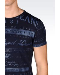 Armani Jeans | Black T-shirt In Cotton Jersey for Men | Lyst