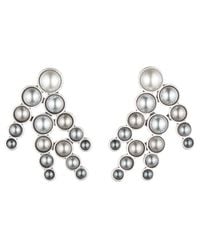 Lulu Frost | Metallic Pearl Spray Earring - Grey Ombre | Lyst