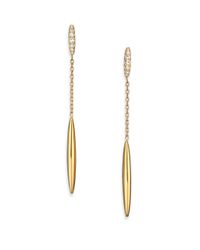 Michael Kors | Metallic Matchstick Pavé Chain Drop Earrings | Lyst