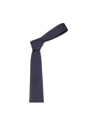 Alexander McQueen | Blue Navy And Silver Small Crystal Tie for Men | Lyst