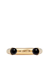 Chloé | Metallic 'darcey' Double Swarovski Pearl Brass Cuff | Lyst