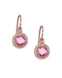 KALAN by Suzanne Kalan | Pink Topaz, White Sapphire & 14k Rose Gold Drop Earrings | Lyst