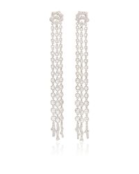 Wendy Yue | Metallic White Sapphire Chain Drop Earrings | Lyst