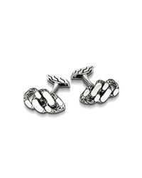 John Hardy | Metallic Gourmette Silver Cufflinks for Men | Lyst
