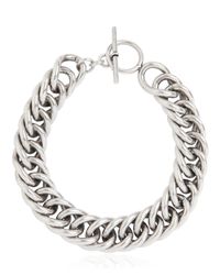 Saint Laurent | Metallic Chain Choker | Lyst