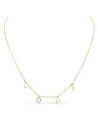 Anne Sisteron | Yellow 14kt Rose Gold Love Necklace -diamond O | Lyst