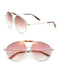 Valentino | Metallic Mask 62mm Aviator Sunglasses | Lyst