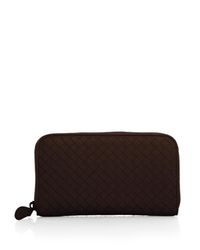 Bottega Veneta | Brown Intrecciato Zip Continental Wallet | Lyst