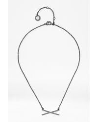 French Connection | Black X Pendant Necklace for Men | Lyst