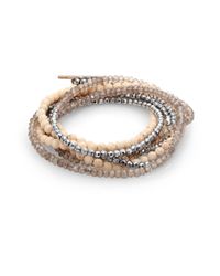 Brunello Cucinelli | Metallic Multistone Wrap Bracelet | Lyst