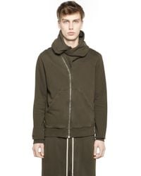 Rick Owens | Brown Drkshdw Hooded Zip-up Cotton Sweatshirt | Lyst