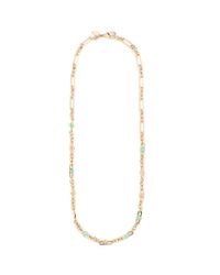 Iosselliani | Green Stone Stud Chain Necklace | Lyst