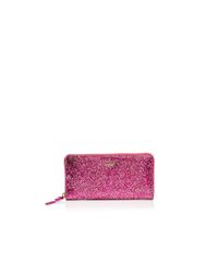Kate Spade | Red Glitter Bug Lacey Continental Wallet | Lyst