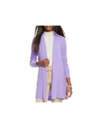 Pink Pony | Purple Lauren Cashmere Cardigan - Bloomingdale's Exclusive | Lyst