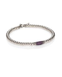John Hardy | Purple Bedeg Sterling Silver Beaded Bracelet | Lyst