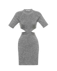 Alexander Wang | Gray Cut-Out Jersey Dress | Lyst