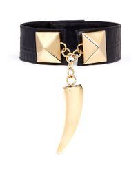 Giuseppe Zanotti | Metallic Shark Tooth Stud Leather Choker | Lyst