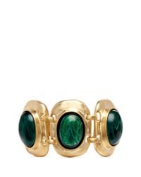 Kenneth Jay Lane | Green Stone Station Bracelet | Lyst
