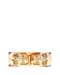 Alexander McQueen | Metallic Crystal Skull Snakeskin Cuff | Lyst
