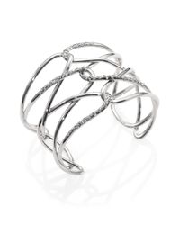 Alexis Bittar | Metallic Miss Havisham Liquid Crystal Barbed Cuff Bracelet/Silvertone | Lyst