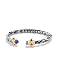 David Yurman | Metallic Renaissance Bracelet With Amethyst And Gold | Lyst