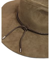 Emilio Pucci | Green Suede Large Brim Hat | Lyst