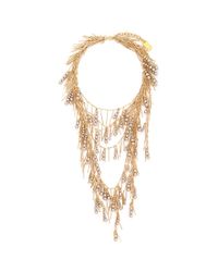 Assad Mounser Metallic 'Whisper' Fringe Pearl Necklace