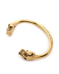 Alexander McQueen | Metallic Large Twin Cuff | Lyst
