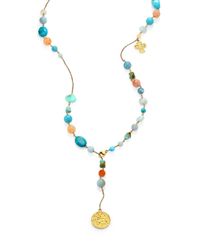 Chan Luu | Metallic Semi-precious Multi-stone Long Beaded Necklace | Lyst