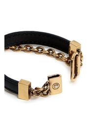 Alexander McQueen | Black Harness Skull Leather Bracelet | Lyst