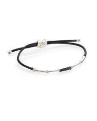 John Hardy | Bamboo Black Sapphire, Sterling Silver & Cord Slide Bracelet | Lyst