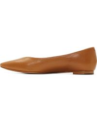 cognac pointed toe flats