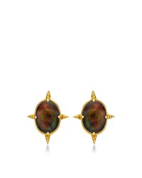 Genevieve Jones | Multicolor Nova Cosmic Black Opal Earrings With Pave Stones | Lyst