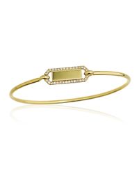 Jemma Wynne | Metallic Personalized Rectangle Bangle | Lyst