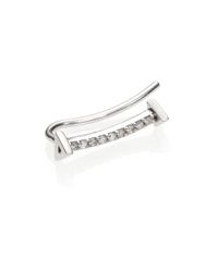 Phyne By Paige Novick | Metallic Sasha Diamond & 14K White Gold Single Ear Cuff | Lyst