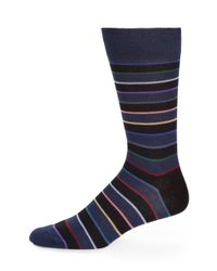 Paul Smith | Blue Rainbow Block Striped Socks for Men | Lyst