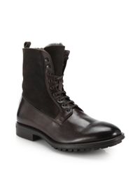 To Boot | Brown Edwards Shearling-lined Leather Boots for Men | Lyst
