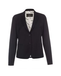 Paul Smith | Black Wool-Blend Blazer With 'Raffia' Panels | Lyst