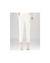 BCBGMAXAZRIA | White Gerry Seam Detail Cropped Pants | Lyst