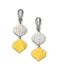 Gurhan | Metallic Clove 24k Yellow Gold & Sterling Silver Double-drop Earrings | Lyst