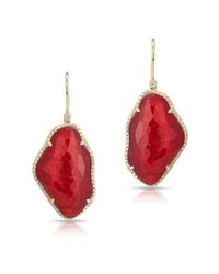 Anne Sisteron - Metallic 14kt Yellow Gold Ruby Nuage Diamond Earrings - Lyst