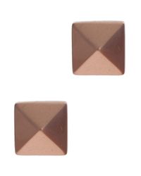 Eddie Borgo | Pink Pyramid Matte Stud Earring | Lyst