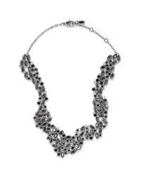 St. John | Gray 'night Bloom' Laurel Crystal Collar Necklace | Lyst