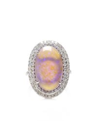 Nina Runsdorf | Multicolor One Of A Kind Violet Lightning Ridge Opal Ring | Lyst
